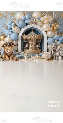 Tło fotograficzne „Królewska karuzela – elegancka bajkowa aranżacja” | UB_804